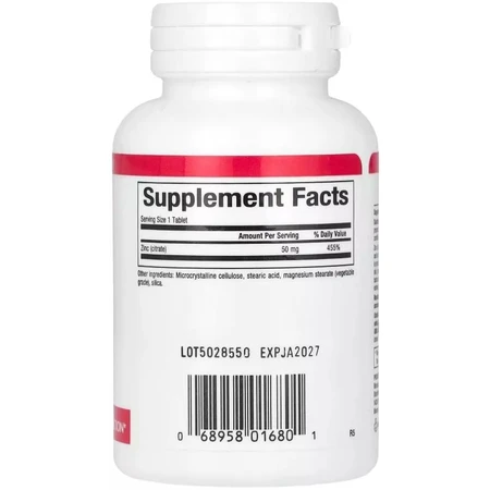 Цитрат Цинку, 50 мг, Zinc Citrate, Natural Factors, 90 таблеток: ціни та характеристики