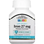 Залізо Високоефективне, 27 мг, High-Potency Iron, 21st Century, 110 таблеток: ціни та характеристики