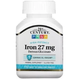 Залізо Високоефективне, 27 мг, High-Potency Iron, 21st Century, 110 таблеток