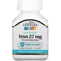 Железо Высокоэффективное, 27 мг, High-Potency Iron, 21st Century, 110 таблеток