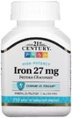 Залізо Високоефективне, 27 мг, High-Potency Iron, 21st Century, 110 таблеток