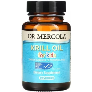 Масло криля для детей, Krill Oil for Kids, Dr. Mercola, 60 капсул