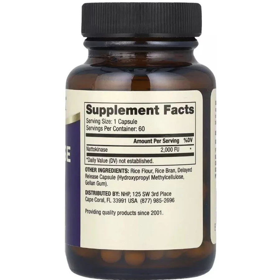 Наттокиназа, 2000 FU, Nattokinase, Dr. Mercola, 60 капсул: цены и характеристики