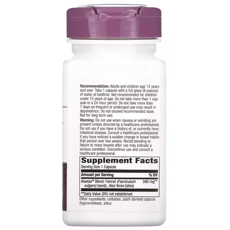 Алоэ Вера с фенхелем, 340 мг, Aloelax with Fennel Seed, Nature's Way, 100 вегетарианских капсул: цены и характеристики