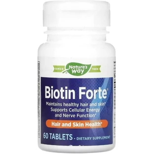 Биотин, Biotin Forte, Nature's Way, экстра сила, 60 таблеток