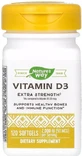 Вітамін D3, 50 мкг (2000 МО), Vitamin D3, Extra Strength, Nature's Way, 120 гелевих капсул