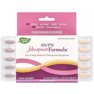 Жіноче здоров'я при менопаузі, день/ніч, AM/PM Menopause Formula, Nature's Way, 60 таблеток