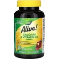 Кальций и витамин D3, вкус малина-лимонад и клубника, Alive! Calcium & Vitamin D3 Gummy, Nature's Way, 60 жевательных конфет