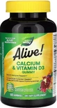 Кальций и витамин D3, вкус малина-лимонад и клубника, Alive! Calcium &amp; Vitamin D3 Gummy, Nature's Way, 60 жевательных конфет
