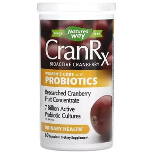 Журавлина біоактивна з пробіотиком, жіноче здоров'я, CranRx, Women's Care with Probiotics, Nature's Way, 60 вегетаріанських капсул
