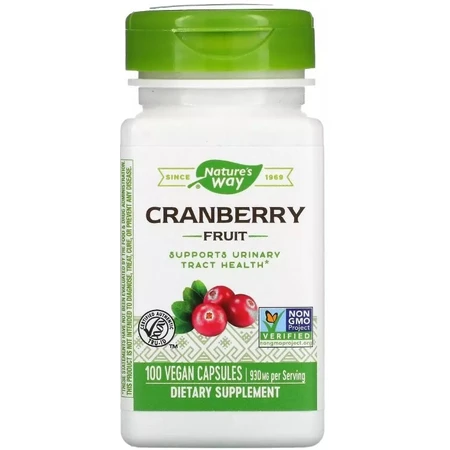 Журавлина, 930 мг, Cranberry Fruit, Nature's Way, 100 вегетаріанських капсул: ціни та характеристики