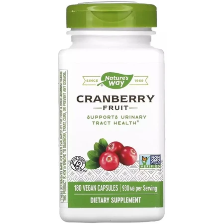 Журавлина, 930 мг, Cranberry Fruit, Nature's Way, 180 вегетаріанських капсул: ціни та характеристики