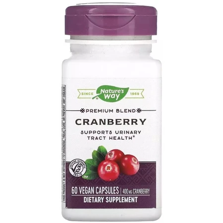 Клюква, премиум-смесь, 400 мг, Cranberry, Nature's Way, 60 вегетарианских капсул: цены и характеристики