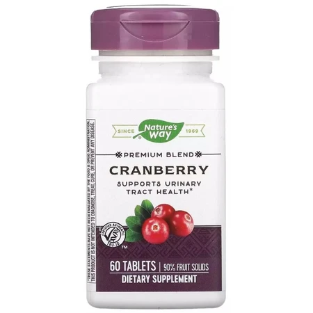 Клюква, премиум-смесь, 400 мг, Cranberry, Premium Blend, Nature's Way, 60 таблеток: цены и характеристики