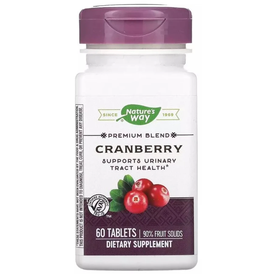 Клюква, премиум-смесь, 400 мг, Cranberry, Premium Blend, Nature's Way, 60 таблеток: цены и характеристики