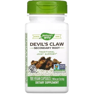 Кіготь Диявола (Гарпагофітум), 480 мг, Devil's Claw, Secondary Root, Nature's Way, 100 вегетаріанських капсул
