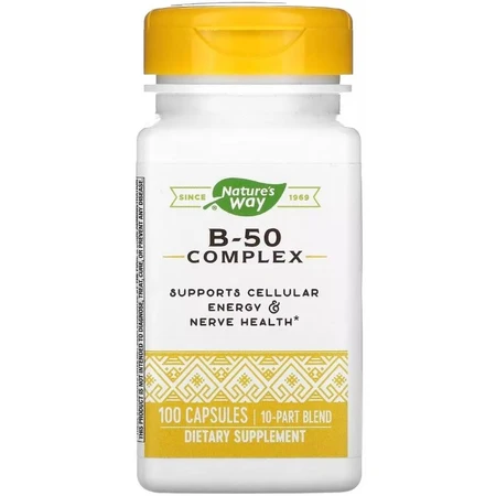 Комплекс витаминов B, B-50 Complex, Nature's Way, 100 капсул: цены и характеристики