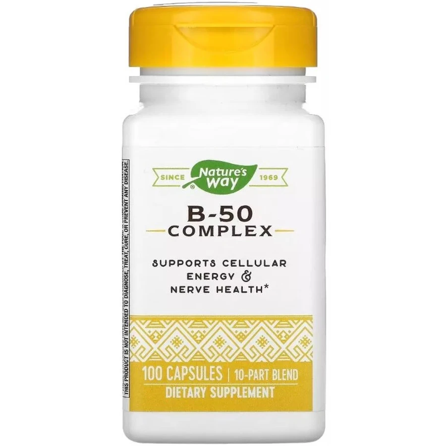 Комплекс витаминов B, B-50 Complex, Nature's Way, 100 капсул: цены и характеристики