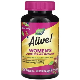 Комплекс мультивитаминов для женщин, Alive! Women's Complete Multivitamin, Nature's Way, 130 таблеток