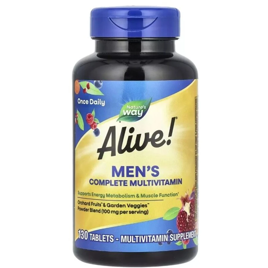 Комплекс мультивитаминов для мужчин, Alive! Men's Complete Multivitamin, Nature's Way, 130 таблеток: цены и характеристики