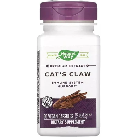 Кошачий коготь, премиум экстракт, 175 мг, Premium Extract, Cat's Claw, Nature's Way, 60 вегетарианских капсул: цены и характеристики