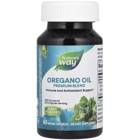 Масло орегано, Премиальная смесь, Oregano Oil, Premium Blend, Nature's Way, 60 вегетарианских капсул: цены и характеристики