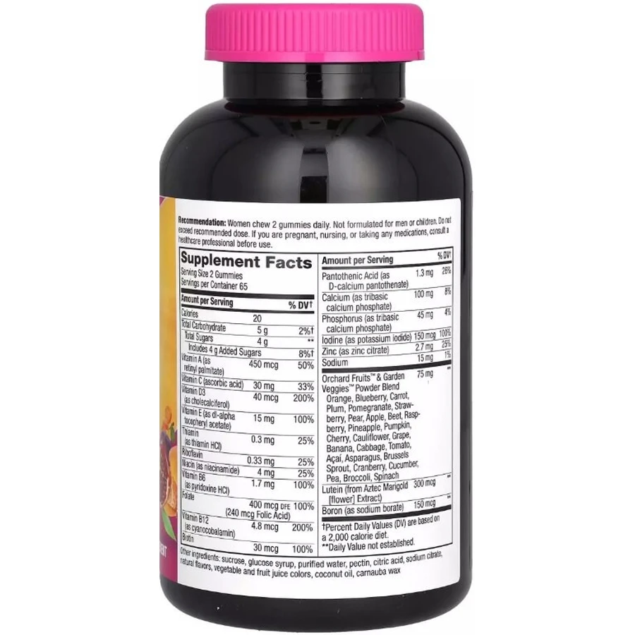 Мультивитамины для женщин 50+, вкус ягод, Alive! Women's 50+ Gummy Multivitamins, Nature's Way, 130 жевательных конфет: цены и характеристики