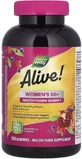 Мультивитамины для женщин 50+, вкус ягод, Alive! Women's 50+ Multivitamin Gummy, Nature's Way, 150 жевательных конфет