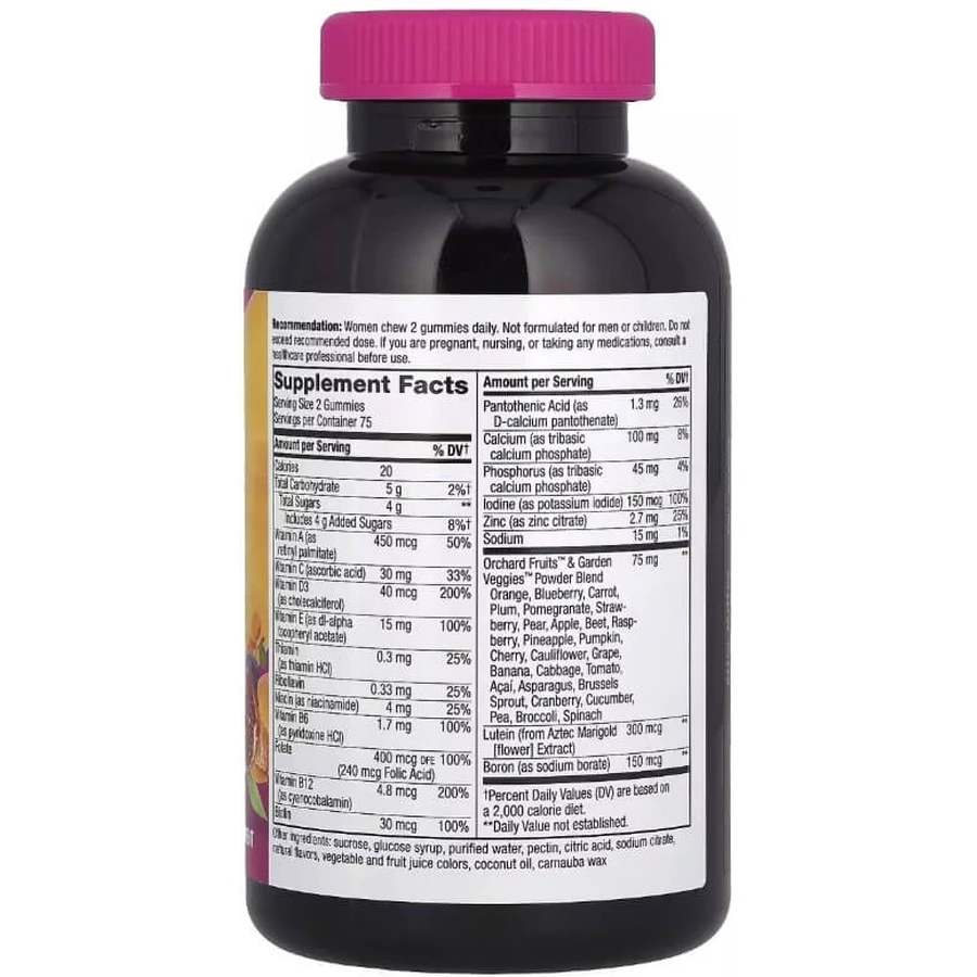 Мультивитамины для женщин 50+, вкус ягод, Alive! Women's 50+ Multivitamin Gummy, Nature's Way, 150 жевательных конфет: цены и характеристики