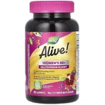 Мультивитамины для женщин 50+, вкус ягод, Alive! Women's 50+ Multivitamin Gummy, Nature's Way, 60 жевательных конфет: цены и характеристики