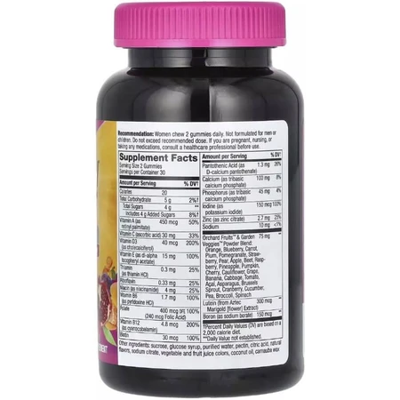 Мультивитамины для женщин 50+, вкус ягод, Alive! Women's 50+ Multivitamin Gummy, Nature's Way, 60 жевательных конфет: цены и характеристики