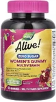 Мультивитамины для женщин, без сахара, вкус клубники, Alive! Women's Gummy Multivitamin, Nature's Way, 50 жевательных конфет