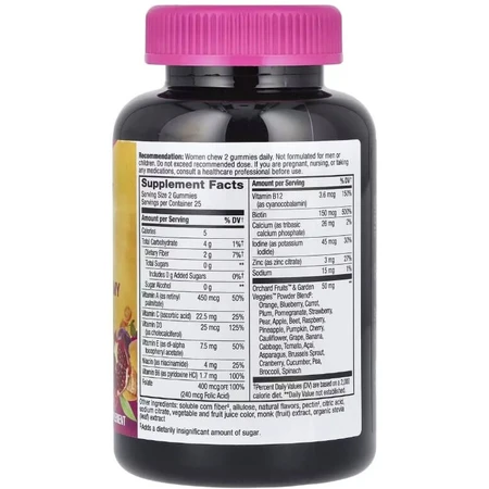 Мультивітаміни для жінок, без цукру, смак полуниці, Alive! Women's Gummy Multivitamin, Nature's Way, 50 жувальних цукерок: ціни та характеристики