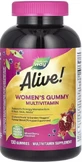 Мультивитамины для женщин, вкус ягод, Alive! Women's Gummy Multivitamin, Nature's Way, 130 жевательных конфет