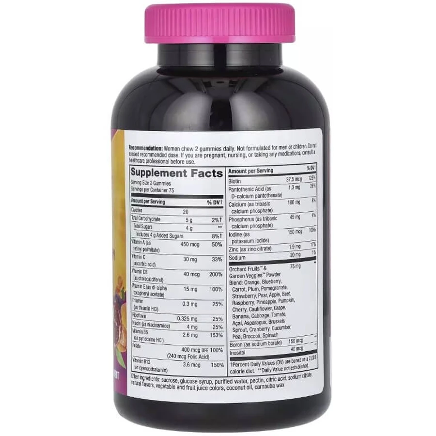 Мультивітаміни для жінок, смак ягід, Alive! Women's Gummy Multivitamin, Nature's Way, 150 жувальних цукерок: ціни та характеристики