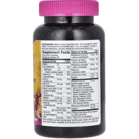 Мультивитамины для женщин, вкус ягод, Alive! Women's Gummy Multivitamin, Nature's Way, 60 жевательных конфет: цены и характеристики