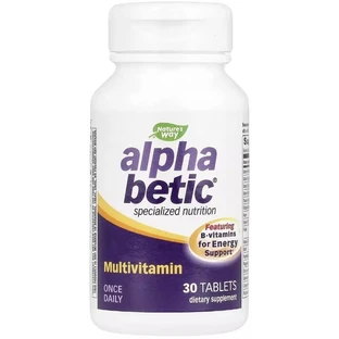 Мультивітаміни для людей з діабетом або переддіабетом, Alpha Betic Multivitamin, Nature's Way, 30 таблеток