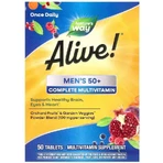 Мультивитамины для мужчин 50+, Alive! Men's 50+ Complete Multivitamin, Nature's Way, 50 таблеток: цены и характеристики