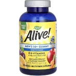 Мультивитамины для мужчин 50+, вкус фруктов, Alive! Men's 50+ Multivitamin Gummy, Nature's Way, 150 жевательных конфет: цены и характеристики
