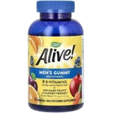 Мультивитамины для мужчин, вкус фруктов, Alive! Men's Gummy Multivitamin, Nature's Way, 130 жевательных конфет