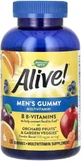 Мультивитамины для мужчин, вкус фруктов, Alive! Men's Gummy Multivitamin, Nature's Way, 130 жевательных конфет