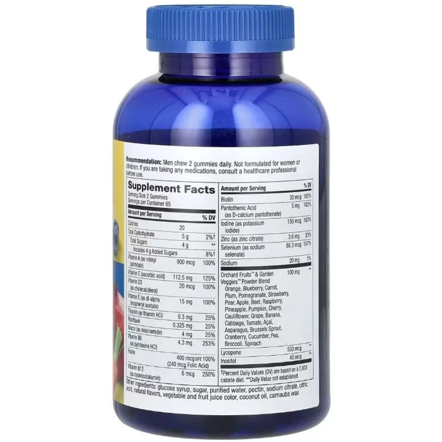 Мультивітаміни для чоловіків, смак фруктів, Alive! Men's Gummy Multivitamin, Nature's Way, 130 жувальних цукерок: ціни та характеристики