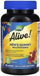 Мультивитамины для мужчин, вкус фруктов, Alive! Men's Gummy Multivitamin, Nature's Way, 60 жевательных конфет