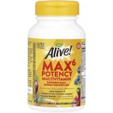 Мультивитамины повышенной эффективности без железа, Alive! Max6 Potency Multivitamin, No Added Iron, Nature's Way, 90 Капсул