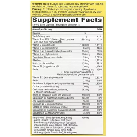 Мультивитамины повышенной эффективности без железа, Alive! Max6 Potency Multivitamin, No Added Iron, Nature's Way, 90 Капсул: цены и характеристики