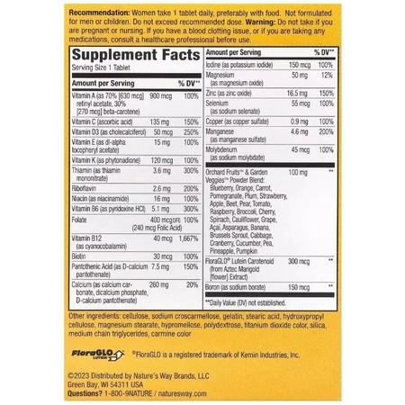 Мультивитамины полного комплекса для женщин 50+, Alive! Women's 50+ Complete Multivitamin, Nature's Way, 50 таблеток: цены и характеристики