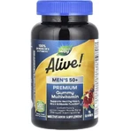 Мультивитамины премиум для мужчин 50+, вкус апельсин, виноград и вишня, Alive! Men's 50+ Premium Gummies, Complete Multivitamin, Nature's Way, 75 жевательных конфет: цены и характеристики