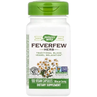 Піретрум дівочий (дівоча пижма), 380 мг, Feverfew Herb, Nature's Way, 100 вегетаріанських капсул