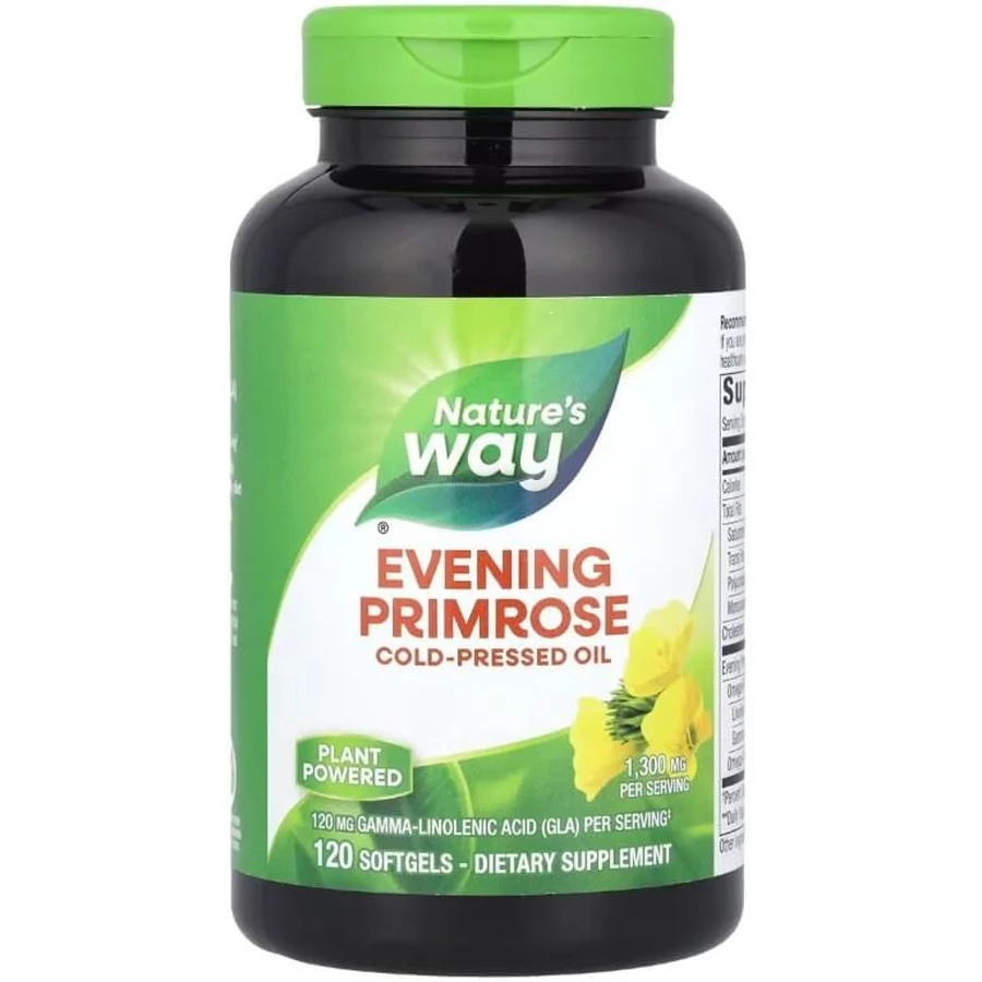 Примула вечірня, 1300 мг, Evening Primrose, Nature's Way, 120 гелевих капсул: ціни та характеристики