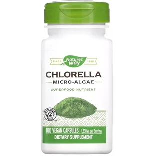 Хлорелла, 1230 мг, Chlorella, Micro-Algae, Nature's Way, 100 вегетарианских капсул